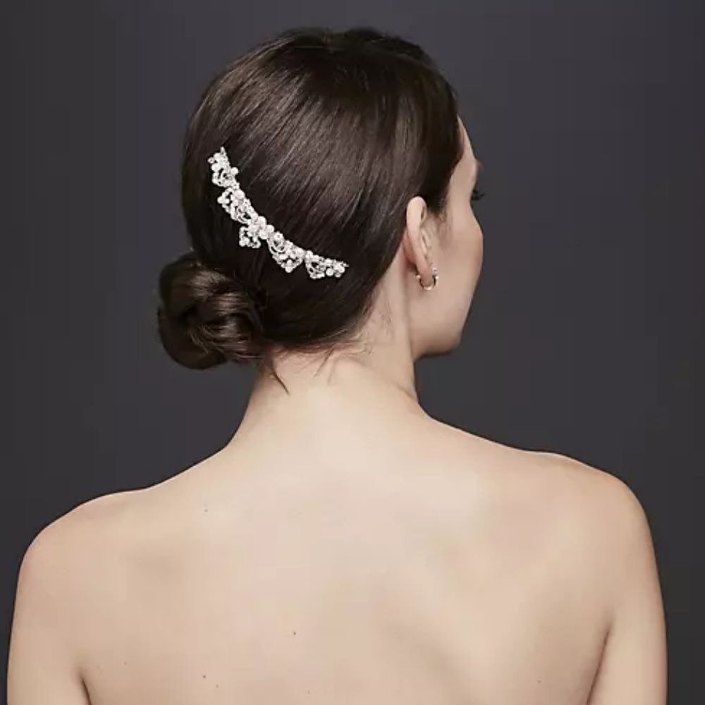 Silver Hair Scroll Comb